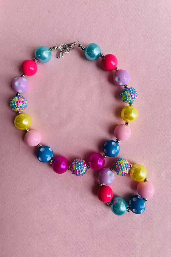 Girls jewel sets wholesale bubble girls necklace & bracelet sets 240301