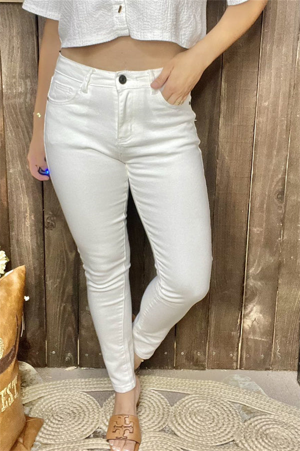 Wholesale women's jeans plus size white denim tighten women's legging pant S010 IS13